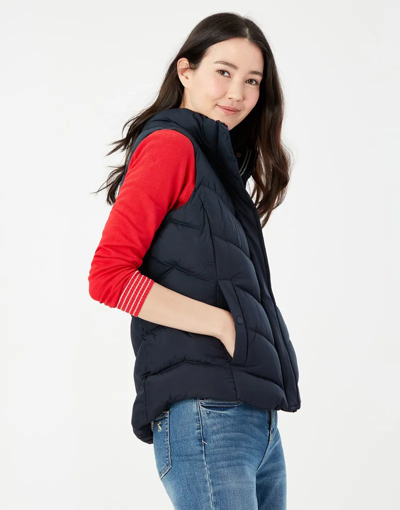 Joules Corsham Coastal Gilet With Twin Needle Baffels Navy-2